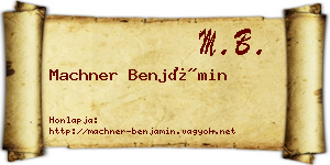 Machner Benjámin névjegykártya